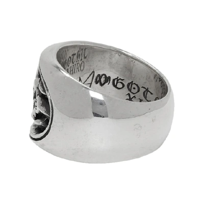 Shop Yohji Yamamoto Silver Anchor Ring