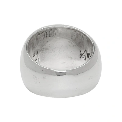 Shop Yohji Yamamoto Silver Anchor Ring