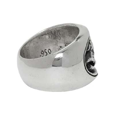 Shop Yohji Yamamoto Silver Anchor Ring