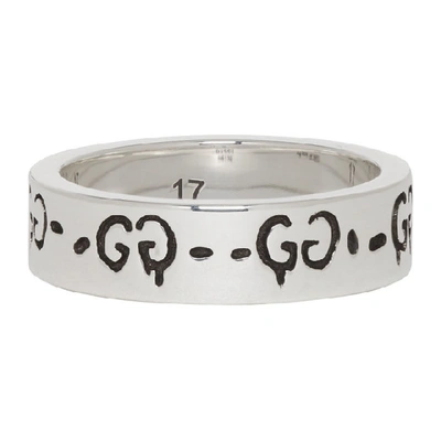 Shop Gucci Silver Ghost Ring