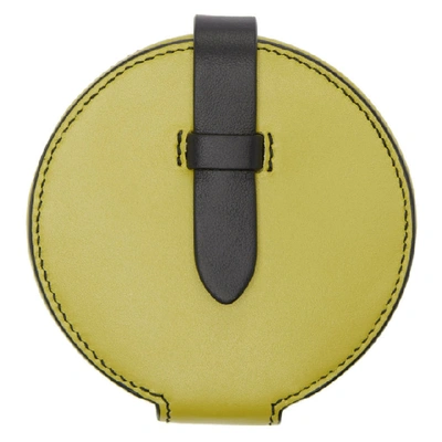 Shop Smythson Yellow Circle Coin Purse In Lime Yllw