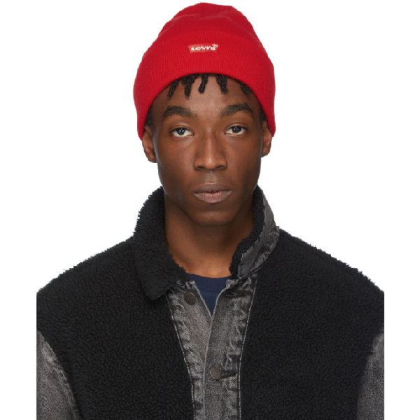 Levi's Levis Red Slouchy Beanie | ModeSens