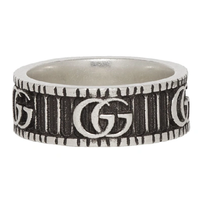 Shop Gucci Silver Double G Ring In 0811 Silver