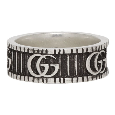 Shop Gucci Silver Double G Ring In 0811 Silver