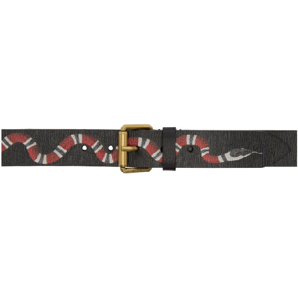 black gucci belt with snake