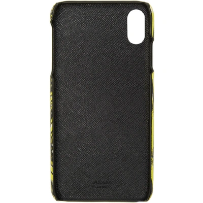 Shop Prada Yellow Banana Iphone Xs Max Case In Black