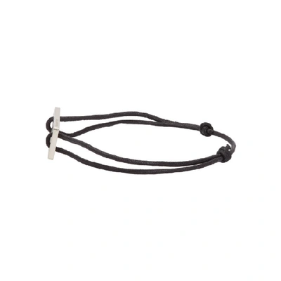 Shop Le Gramme Black Cord 'le 25/10g' Bracelet