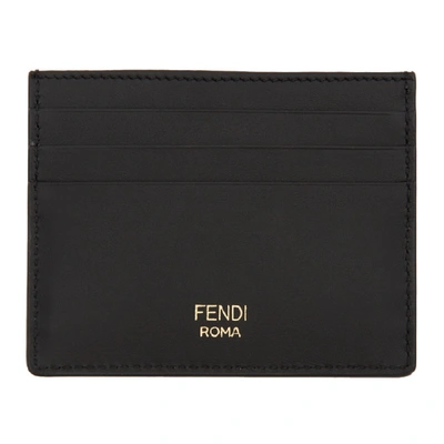 Shop Fendi Black 'bag Bugs' Card Holder