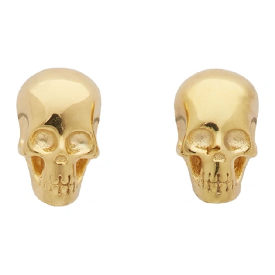 Shop Stolen Girlfriends Club Gold Baby Skull Earrings