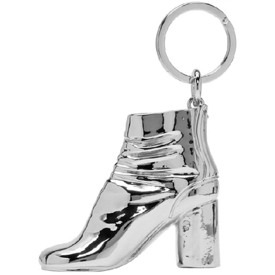 Shop Maison Margiela Ssense Exclusive Silver Tabi Boot Keychain In 951 Shinysi