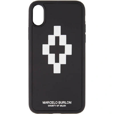 Shop Marcelo Burlon County Of Milan Black And White 3d Iphone X Case In 1001 Blkwht