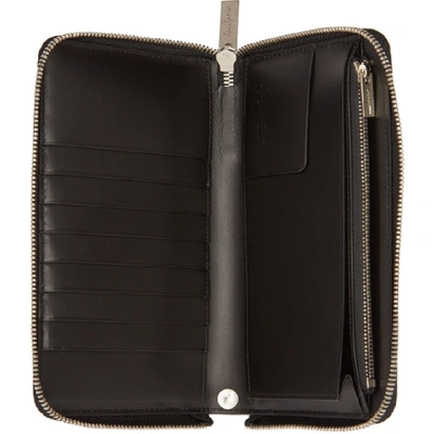 Shop Yohji Yamamoto Black Large Zip Wallet