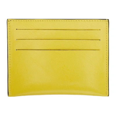 Shop Givenchy Yellow & Black Reverse Logo Card Holder