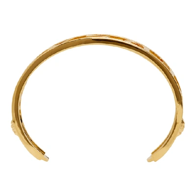 Shop Versace Gold Cold Metal Bracelet In D00h Gold