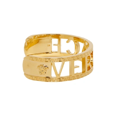 Shop Versace Gold Cold Metal Bracelet In D00h Gold