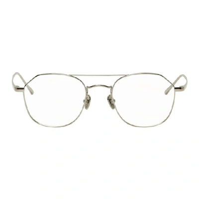 Shop Linda Farrow Luxe Silver 977 C8 Square Glasses In Ltgld