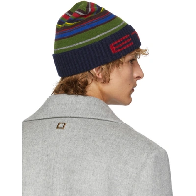 Shop Etro Multicolor Berreto Tricot Hat In 8000 Multi