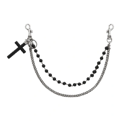 Shop Dsquared2 Black Cross Pant Chain Keychain In M1332pallad