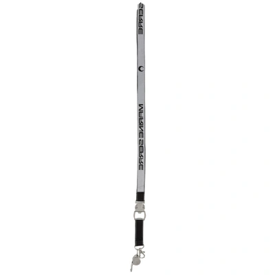 Shop Marine Serre Black And White Radiation Main Lanyard