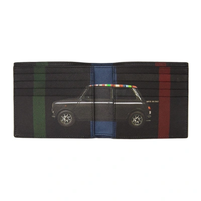 Shop Paul Smith Black Mini Stripe Print Wallet In 79 Black