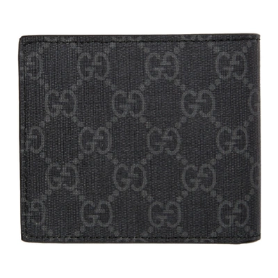 Shop Gucci Black Gg Supreme Wolf Wallet In 9789 Black