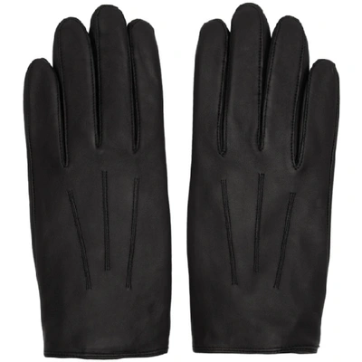 Shop Hugo Black Hlg 50 Gloves In 1 Black