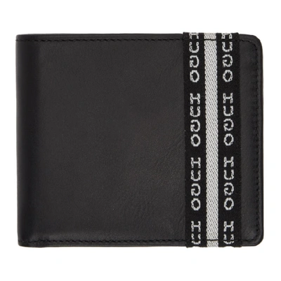 Shop Hugo Black Wallet And Keychain Set In 001 Black