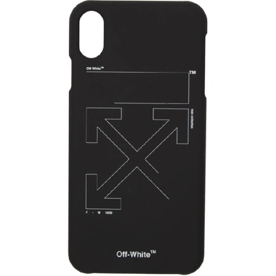 Shop Off-white Black And White Unfinished Iphone X Case In 1001 Blkwht