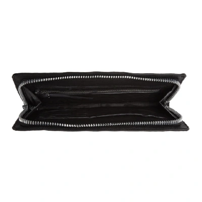 Shop Boris Bidjan Saberi Black Leather Zip-around Wallet