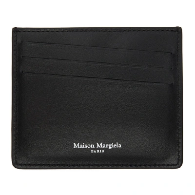 Shop Maison Margiela Black Caution Card Holder In T8013 Black