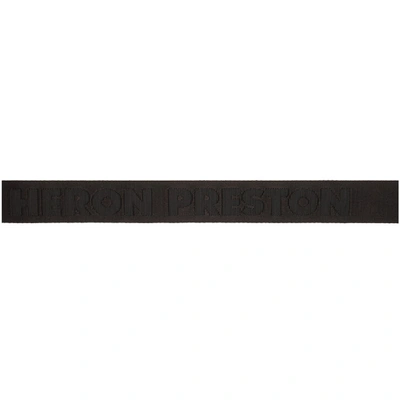 Shop Heron Preston Black Kk Tape Belt In 1010 Blkblk