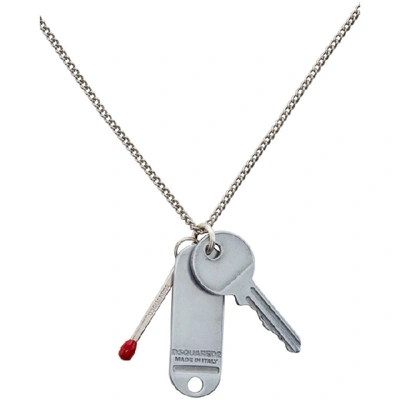 Shop Dsquared2 Silver Tag Necklace