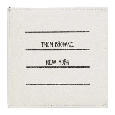Shop Thom Browne White Paper Label Single Card Holder In 001 Black