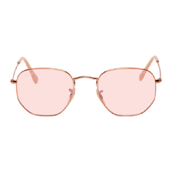 Ray Ban Ray-ban Pink Hexagonal Evolve Sunglasses | ModeSens