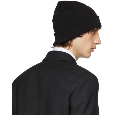 Shop Givenchy Black Wool Beanie In 009-blkred
