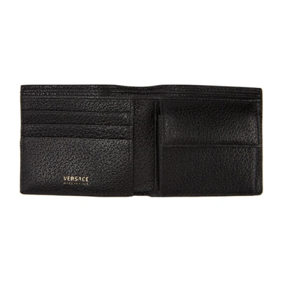 Shop Versace Black Palazzo Coin Bifold Wallet In D41oh Black