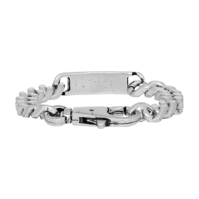 Shop Heron Preston Silver Curb Chain Style Bracelet In 9191 Slvslv