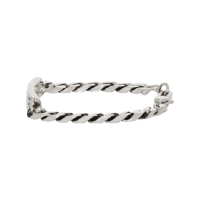 Shop Gucci Silver ' Ghost' Chain Bracelet