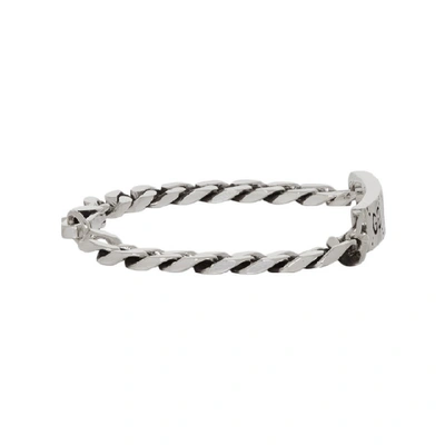 Shop Gucci Silver ' Ghost' Chain Bracelet