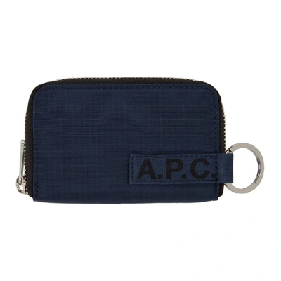 Shop Apc A.p.c. Navy Godot Wallet In Iaj Marine