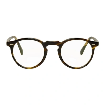 Shop Oliver Peoples Tortoiseshell Gregory Peck Glasses In 1003 Tortoi