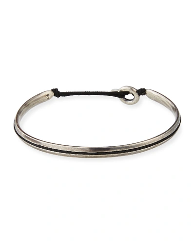 Shop M. Cohen Men's Slim Oval Cuff Bracelet, Black