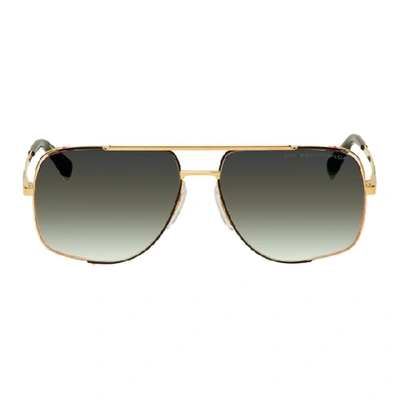 Shop Dita Gold Midnight Special Sunglasses In Yellowgold