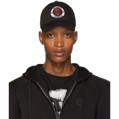 Shop Alexander Mcqueen Black Badge Cap In 1000 Black