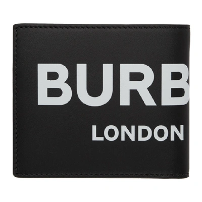 Shop Burberry Black Logo International Bifold Wallet