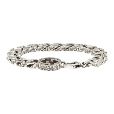 Shop Gucci Silver Interlocking G Chain Bracelet