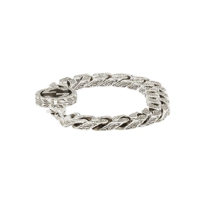 Shop Gucci Silver Interlocking G Chain Bracelet