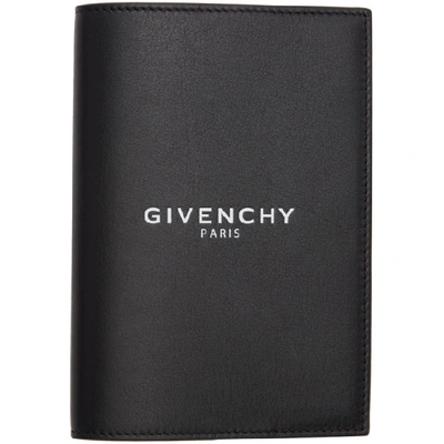 Shop Givenchy Black Logo Passport Holder In 001-blk