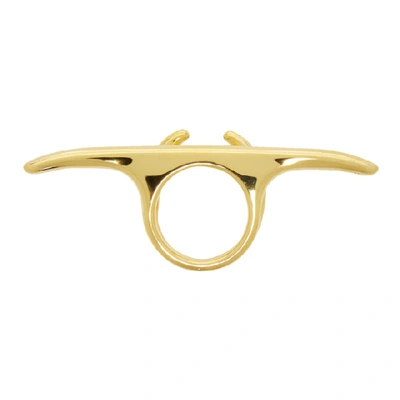 Shop Ambush Gold Liquid Multi Finger Ring