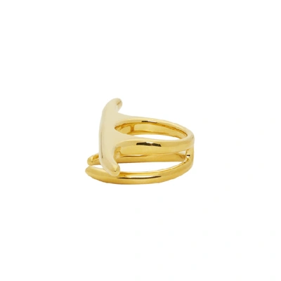Shop Ambush Gold Liquid Multi Finger Ring